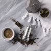 Black Pepper and Spice Grinder, Manual Pepper Mill with Handle - CRYSTALIA GLASS
